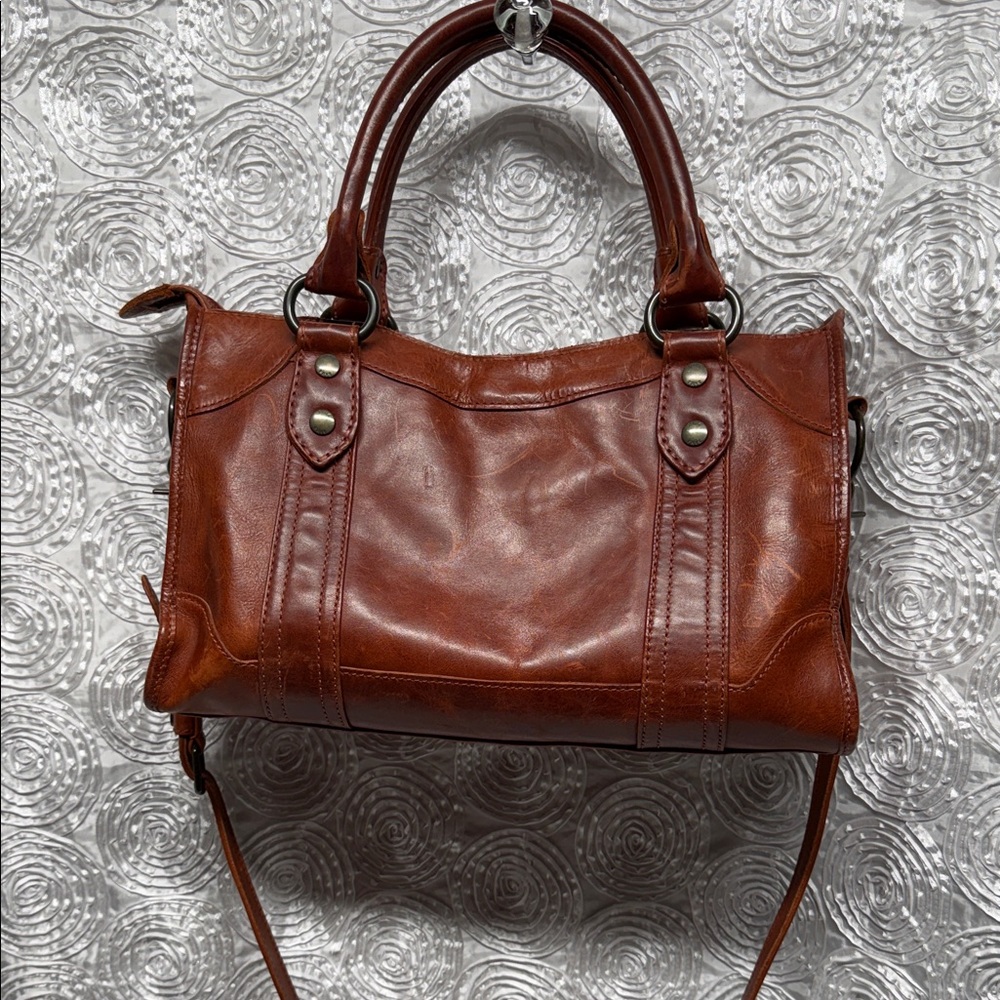 Frye Melissa Satchel  Leather with Top Handles & Crossbody Strap